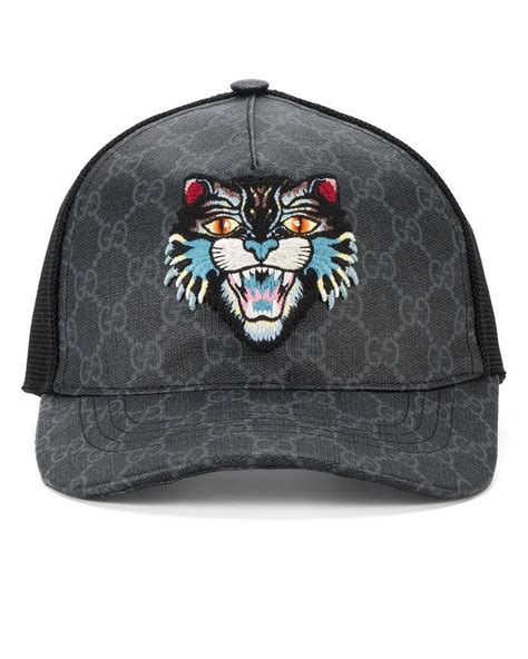 gucci gg supreme baseball hat angry cat fake vs real|are Gucci hats real.